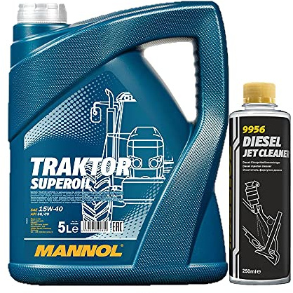 MANNOL 5l, 7406 Traktor Superoil API SG/CD + Diesel Jet Cleaner Düsenreiniger - Kraftstoff Additiv 250 ml