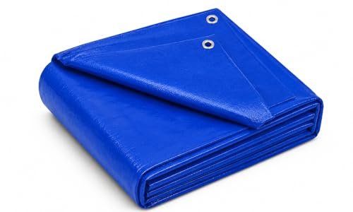 8 x 10 m Blue Heavy Duty Tarpaulin Waterproof Cover Tarp Ground Camping Sheet Tent