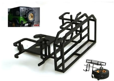 LESU 1/10 Crawler Car Metal Spare Tire Rack for Remote Control Luggage Carrier DIY Off-Road Vehicle Spare Parts