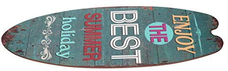 TOPPERFUN Vintage Surfboard Holzschild Dekoratives Wandornament Für Strand Und Sommerdekoration Retro Surfboard Design Für Lebendige Wohnräume Und Nautische