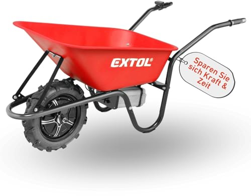 Extol Premium Elektriska Schubvagnar med batteri | 80 L kapacitet | 150 kg lastkapacitet | 500 W | 40 V Li-ion med 6 000 mAh