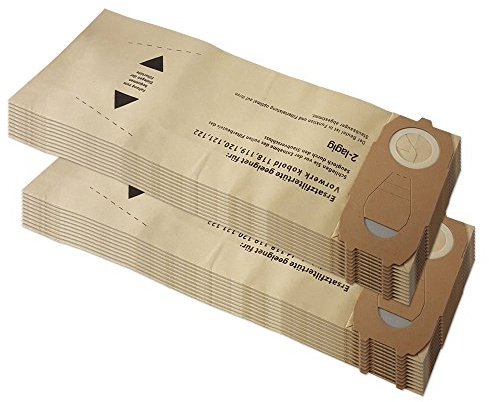 20 sacs d'aspirateur compatibles avec Vorwerk Kobold VK118 VK119 VK120 VK121 VK122, VK ​​​​118 VK 119 VK 120 VK 121 VK 122 Remplacement pour FP118-122 | 20 pièces | Sacs à poussière sacs filtrants