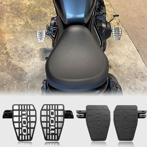 WOOGA Motocicleta CNC Ampliar reposapiés Reposapiés Pedales anchos aptos para Ho&n&da Rebel CMX 1100 CMX1100/DCT Accesorios 2021 2022 2023 2024 (Negro)