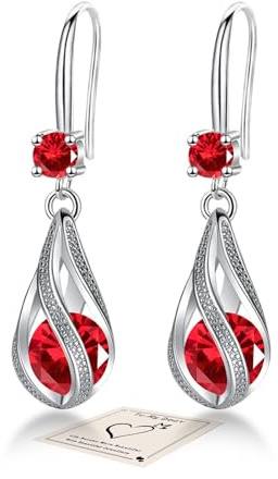 YOEE Ohrringe mit 5A Zirkonia Hängend Tropfen Ohrringe mit Silber 925 Post für Damen Hängeohrringe Lange Ohrhänger Geschenk für Frauen Freundin Mama Mädchen
