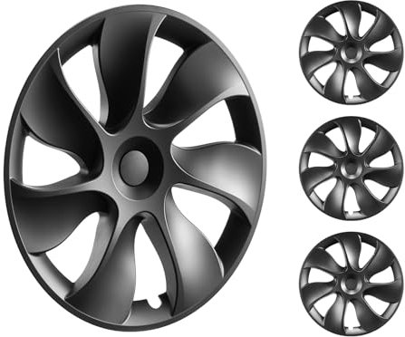 VEVOR Enjoliveurs de Jante de Roue 48,3 cm, Compatible avec Modèle Y 2021-2023, Couvre-jante Entièrement Ajusté avec Bouton-Pression, Ruban de Protection et Trou de Buse de Valve, Protection des Roues