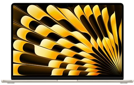 Apple MacBook Air 2023 con Apple M2 Chi, CPU de 8 núcleos, GPU de 10 núcleos (15 Pulgadas, 8 GB de RAM,256 GB de Almacenamiento SSD) (QWERTY español) Blanco Estrella (Reacondicionado)