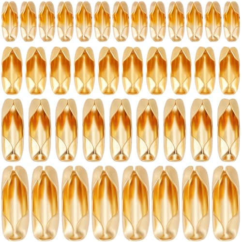 SUNNYCLUE 1 Box 200Pcs Real 18K Gold Plated Stainless Steel Ball Chain Connectors Beaded Chain Connector Clasp Metal Replacements Pull Linking Clips Fits for Jewellery Making DIY Crafting Accessories