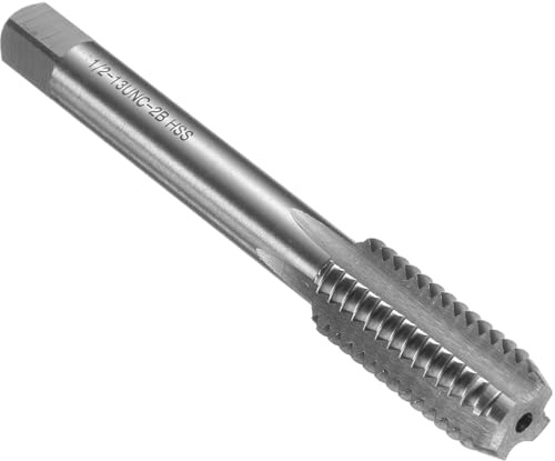 QUARKZMAN Tarauds à Main, 1/2-13 UNC 2B Taraud Finisseur Américain à droit en Acier Rapide HSS6542, Tarauds et filières Durables pour Outil Taraudage Vis Réparation Bricolage