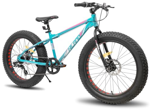 HILAND MTB Infantil 20”, Bicicleta de Montaña para Niños y Niñas, 7 Velocidades, Frenos de Disco Duales, Verde