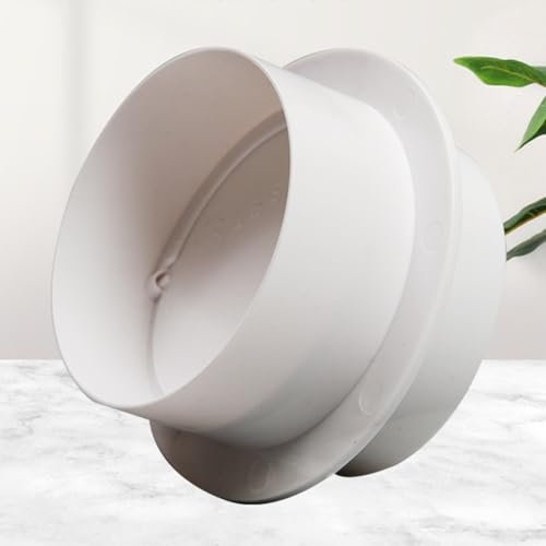 GLOBALHUT 160Mm Round Ventilation Duct Check Valve PVC Pipe, Compatible Efficient Airflow Backdraft Prevention Easy Installation For Fan Ducts HVAC Systems