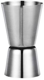 QuxetlRyz Jigger 2 Piezas de medidor de cóctel de Acero Inoxidable, Vaso Mezclador Doble for tragos, medidor de Bebidas espirituosas, Accesorios de Cocina y Bar.(20x40ml Silvery)