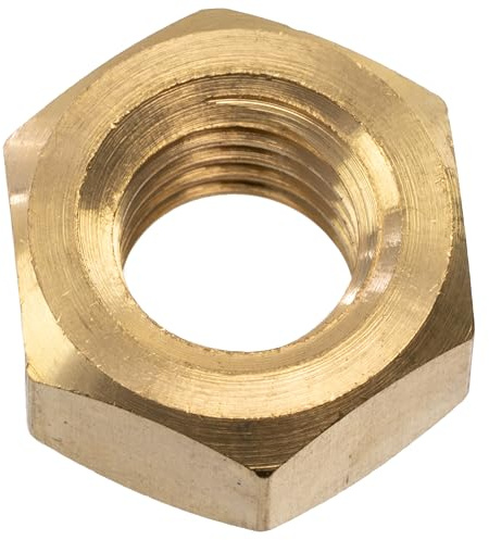 AERZETIX - Set di 5 dadi esagonali M12 con filettatura metrica - in ottone - colore oro - progetti di assemblaggi meccanici elettronici fai da te