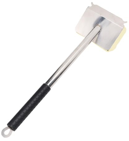 Grill Brush Bristlefree, 16.9in BBQ Grill Cleaner for Flat Top Griddle, Replaceable Scraper Cleaning Head for Cast Iron or Stainless Steel Grates, Barbecue Cleaner, BBQ