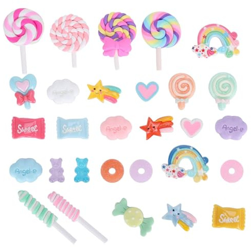 KooingTech 29 Stück Candy Accessories, Candy Kostüm, Lollies Ornament | Simulations Lutscher Requisiten Scrapbooking Verschönerung Dekoration Handwerk
