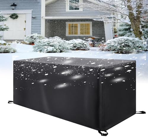 LSYALUCK Funda para Muebles de Jardín, 300x150x90cm Funda Tablero Mesa Exterior Impermeable Funda para Mesa de Jardin, Anti-UV Resitente al Polvo para Muebles de Exterior sillas mesas-Varios tamaños