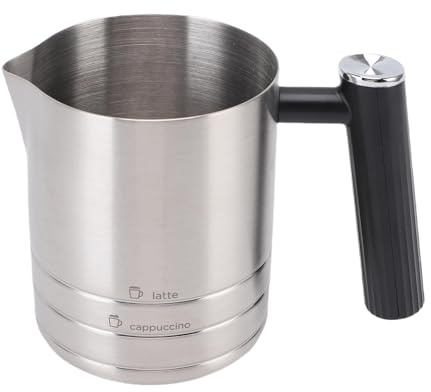 Qcwwy Milk Frother Cup, 304 Bruciale per Latte in Acciaio Inossidabile Coffee Latte Art Milk Frating Soccia Cappuccino Brocca Al Latte a Vapore per ES601 ES655 Cacco