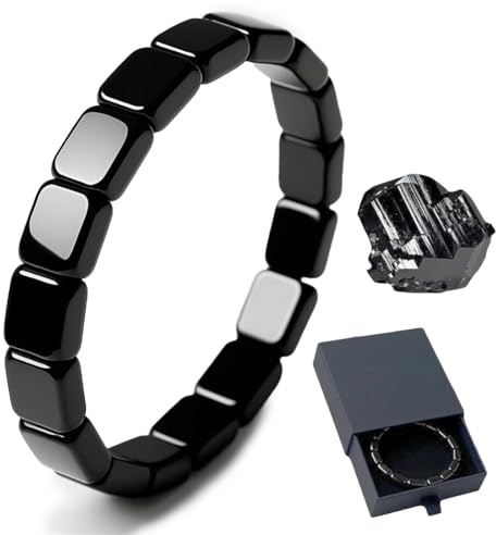bergxperten MENOS Hämatit Armband Herren & Damen – Handgefertigtes Naturstein Armband, elastisch & langlebig – Edelstein Schmuck für Alltag, Business & Geschenkidee