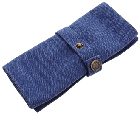 Organizador de Relojes Azul de Lona para Viaje, Capacidad 5 Unidades