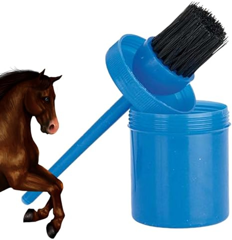 Horse Hool Oil Brush Set ABS - Hovvårdsapplikator med jämna borst 500ml | Lätt, enkel hovolja för hästvård | Bärbar hovoljebehållare vårdtillbehör robust