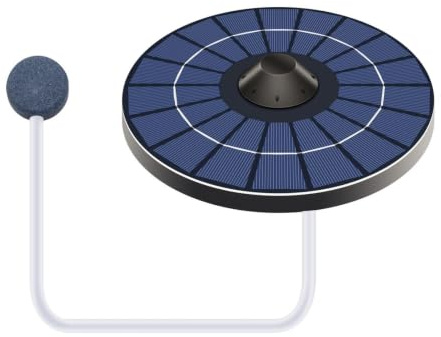 Pompe Solaire Flottante pour Bassin Aérateur Portable Faible Bruit Kit Oxygénant 1,5 M Tuyau pour Paysage Arrière-Cour Aquarium Extérieur