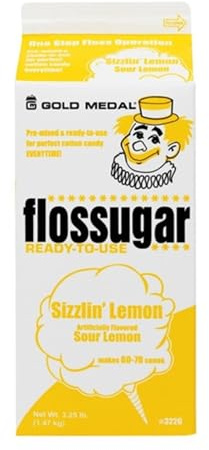Flossugar Sour Lemon Candy Floss Sugar, 1.47kg