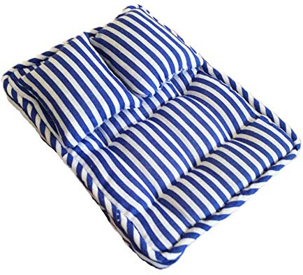 Melody Jane Dolls House Double Mattress & Pillows Miniature Bedding Bedroom Accessory 1:12