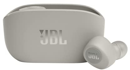 JBL Wave 100 TWS Cuffie In-Ear True Wireless Bluethooth, Auricolari Tascabili con Suono JBL Deep Bass e Dual Connect, per Musica e Chiamate in Vivavoce, Autonomia 5+15 Ore, Avorio