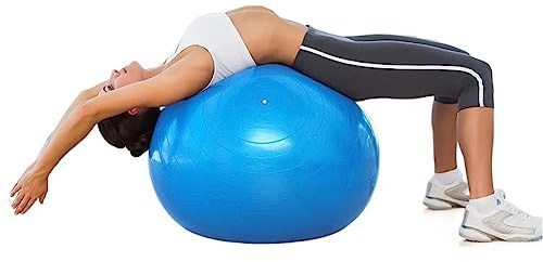 Generisk pilatesboll, 75 cm, gymnastik, unisex-vuxna, blå-75 cm, PVC, 100 kg viktkapacitetslöfte
