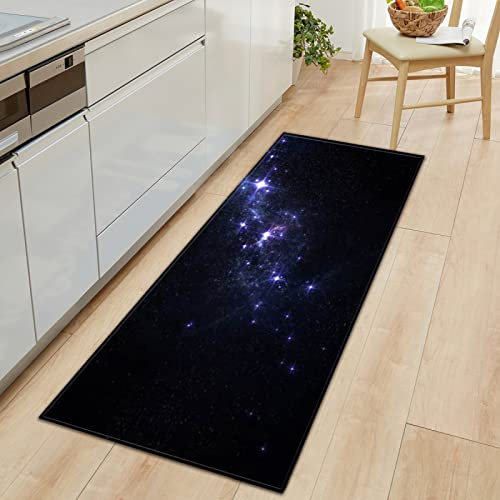 MYPALL Küchenläufer rutschfest Küchenmatte Farbige Sterne Küchenmatte für Küche und Bar Teppich Läufer waschbare Küchenläufer Küche Deko 60 x 180cm