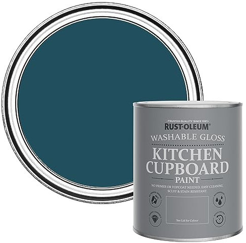 Rust-Oleum Küchenmöbellack im Hochglanz - Finish - Uniformblau 750ml