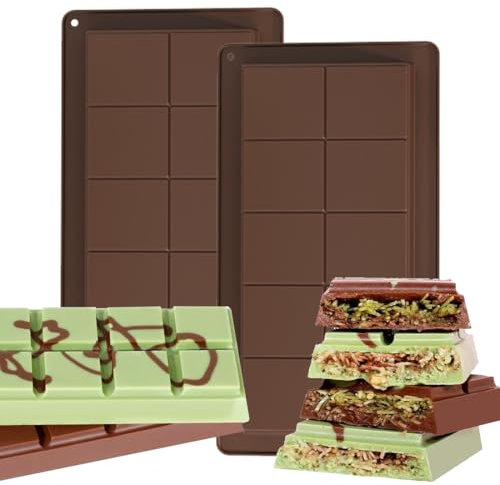 NHQZ 2 Pezzi Stampo per cioccolato, Stampo cioccolato tavoletta, Stampi per cioccolato, Stampo per cioccolato dubai, Stampo per torrone