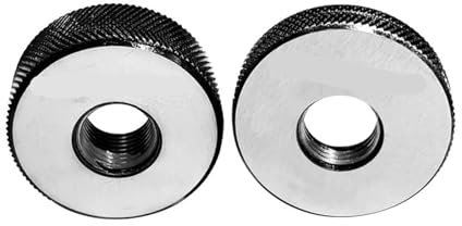 VXVUQRQVH Gewindelehrdorn 1 Set (1 * GO + 1 * NOGO) Amerikanisches Nicht standardmäßiges Ringmessgerät mit Genauigkeit 2A UNC/F/EF/S 1-11I16-20 1-3I4 1-13I16 Gewindelehre(1-3I4-12UN-2A)