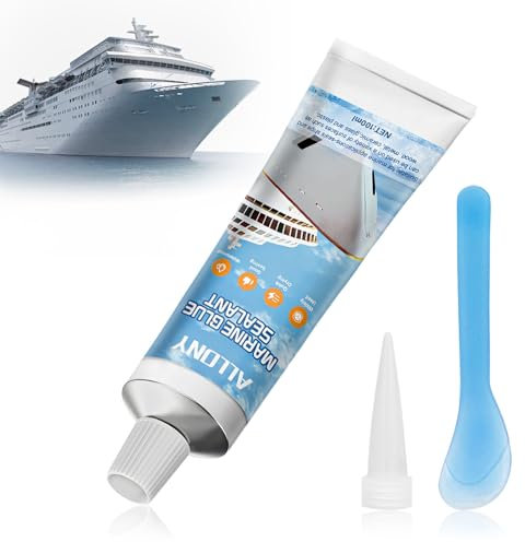 Allony Silicone Nautico, Silicone Bianco, Sigillante Impermeabile, Sigillante per Ponti Marini, Barche, Yacht, 100 Ml