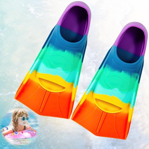YANGUN Pinne Snorkeling, Pinne da Nuoto in Silicone per Bambini, Snorkeling Fins, per Nuoto, Immersioni e Allenamento