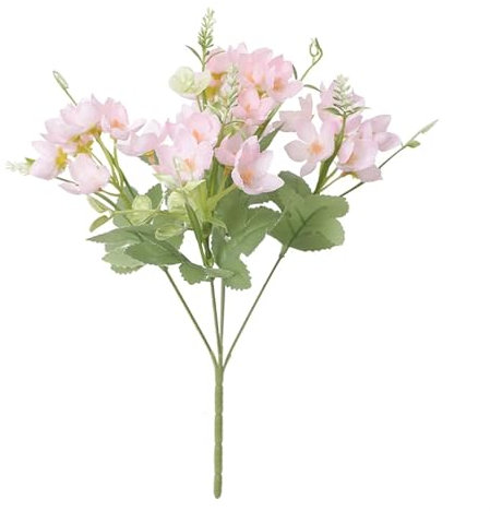 IZHAOGJING Hortensia Artificielle, Fleurs Artificielles Lot de 5 hortensias artificiels en Soie, 30 cm, Roses, for décoration de Table de Mariage ou de fête(Pink)