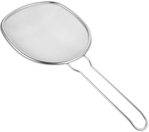 HEALEEP Colino Per Alimenti a Maglia Fine in Acciaio Resistente Manico Ergonomico, Grande Scolapasta a Rete Fine Per Liquidi, Filtro Multifunzionale Per Cucina Domestica e Preparazione Alimentare