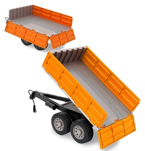 JAMARA 423280 Kipper orange für RC-Traktor 1:16 - Landwirtschaftliches Zubehör, Anbaugerät, RC-Plug, Geschenkidee für Kinder, Ladefläche Manuel hoch/runter, Robuster Kunststoff