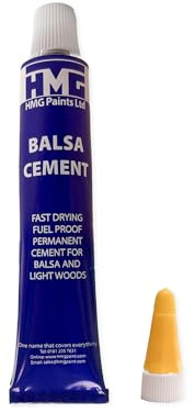 H.M.G. Balsa Cement (24ml) - Essential Quick Drying Adhesive for Model Makers