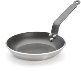 De Buyer - Poêle ronde antiadhésive CHOC RESTO INDUCTION en aluminium - Diamètre 20 cm -, Noir