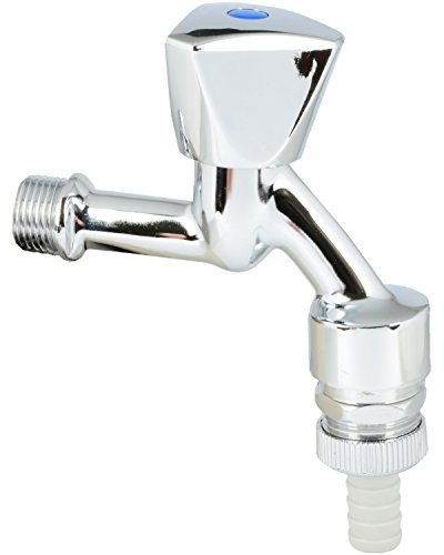 VARIOSAN Auslaufventil 10650, 1/2, poliert, verchromt, mit Schlauchverschraubung und Rohrbelüfter