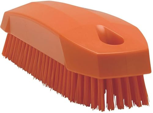 Vikan Nagelbürste, Polyester, 6440, Orange, 1 | Kompakte Bürste mit ergonomischem Design für eine komfortable und gründliche tägliche Reinigung.