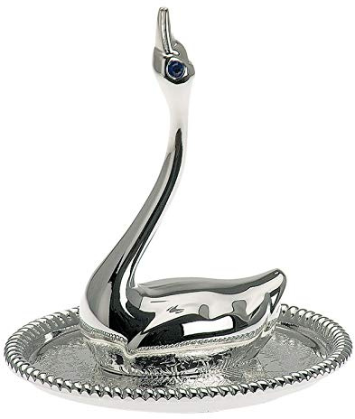 versilberter Ringhalter Motiv Schwan Höhe 8.5 cm