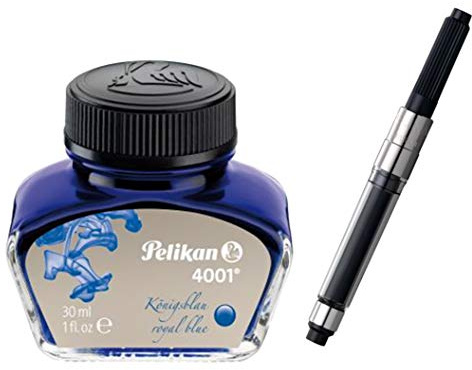 Pelikan 301010 Tintenglas Tinte 4001, 30 ml, 1 Stück (1 Converter + 1x 30 ml Königsblau)