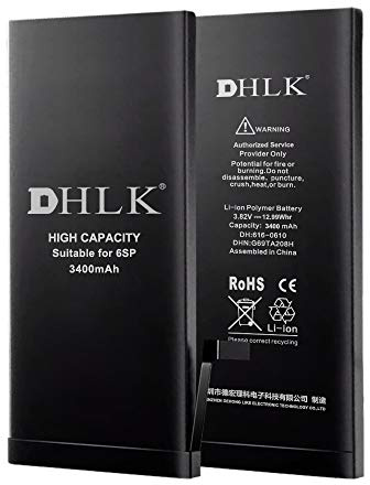 DHLK® Akku Batterie Ersatz mit höher Kapazität kompatibel mit iPhone 6S Plus - Optimale Leistung, verlängerte Lebensdauer/Kapazität 3400 mAh [2 Jahre Garantie]