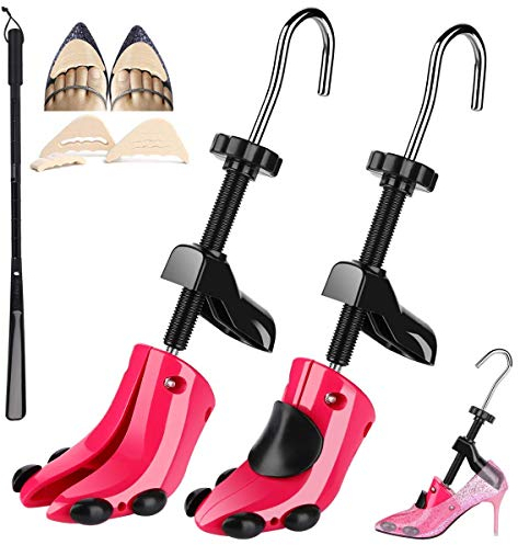 JJDPARTS Par de ensanchadores de zapatos Expansor de zapatos de 4 vías Ampliador de árbol de zapatos para pies anchos (For Women Shoes EU Size 33.5-40, High Heel)