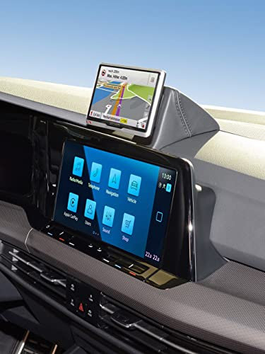 KUDA Handyhalterung passend für VW Golf 8 ab 2020 - Telefonkonsole für Smartphones, Handy, Navi und mehr - Kunstlederkonsole, Schwarz, 8015