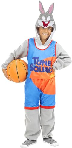 Funidelia | Costume Bugs Bunny Space Jam - Looney Tunes per bambino Cartoni Animati - Costume per Bambini e accessori per Feste, Carnevale e Halloween - Grigio/Argentato