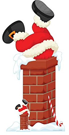 Star Cutouts SC1651 - Figura Recortada de cartón con diseño de Papá Noel en Chimenea
