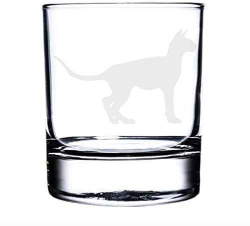 Sphynx Cat Engraved Whisky Glass, Cat Gift, Cat Glass, Gift for Women, Gift for Men
