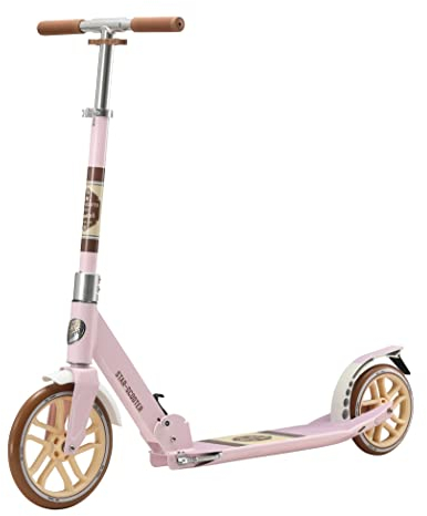 STAR SCOOTER Aluminium Kickscooter Roller Kinder Tret Roller für Jungen, Mädchen ab 8 Jahre | Big 255mm Wheel für Kinder und Erwachsene, Rosa